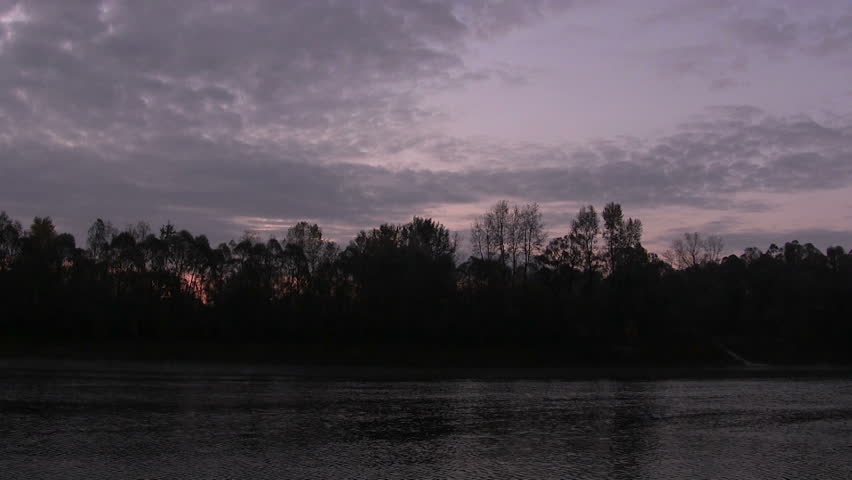 Morning on river.  PAL Time lapse