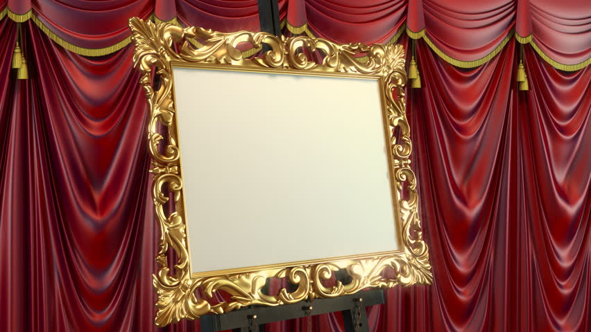 Luxury Gold Frame On Red Stockklipp Helt Royaltyfria 805516 Shutterstock Luxury Gold Frame On Red, Red And Gold Curtains