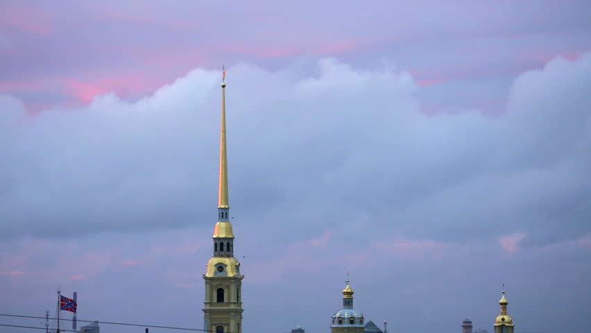 SAINT PETERSBURG - CIRCA OCTOBER 2014: Russia, Saint Petersburg, Peter and Paul Fortress on Neva riverside, classified as World Heritage by UNESCO