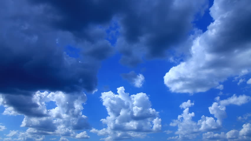 Time-lapse. Sky is getting ready to rain. 
