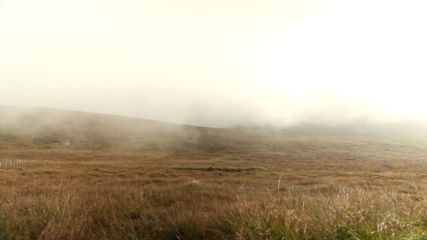 Wind and mist, fast moving clouds on natural landscape | Shutterstock HD Video #8085268
