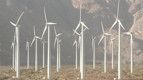 Clean Green Energy Wind Turbines Alternative Desert Power