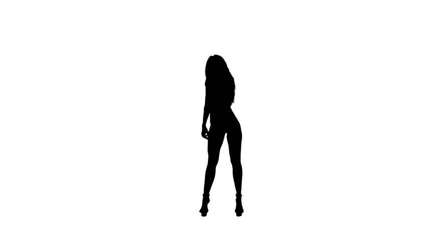 Dancing Gogo Girl Silhouette On Stock Footage Video (100% Royalty-free ...