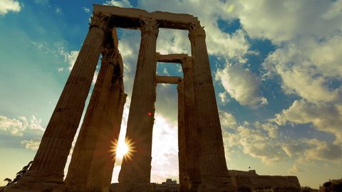 4K Olympeion sunset Timelapse of pillars In the temple of Olympian Zeus in downtown Athens Greece.
Sequence has been deflickered and unwanted elements have been digitally removed.