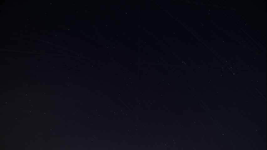 Star trails Across Plane Light Trails