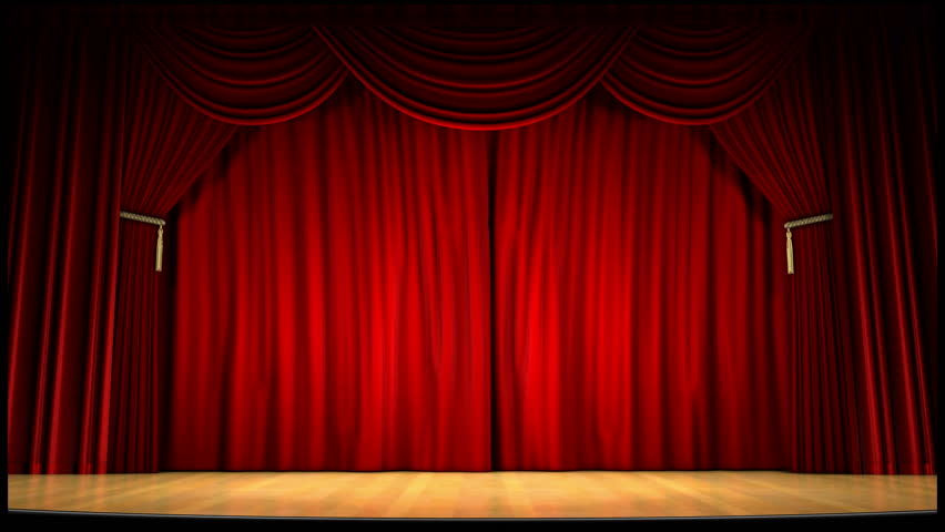A 1080p video of a theater curtain uncovering the theater(16:9) | Shutterstock HD Video #811225