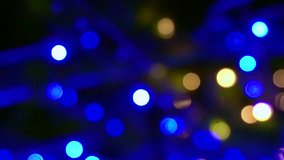 Magical Christmas light blur circles Background depth