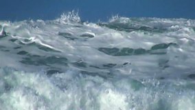 Ocean big wave foam slow motion