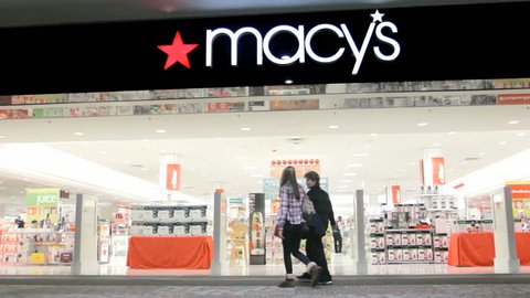 PROVIDENCE, RI - NOV 29: Macy's retail store open for business on November 29, 2014. Macys, originally R. H. Macy & Co., is the largest U.S. department store company by retail sales.