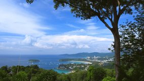 Phuket Thailand. Tropical island 4K video seascape panorama 