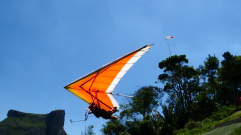 Gliding flight in the beautiful stone, Rio de Janeiro 