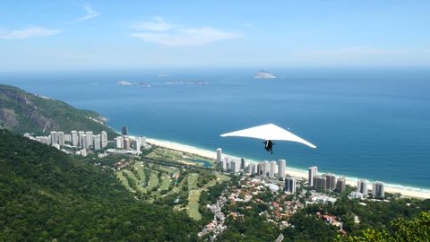 Gliding flight in the beautiful stone, Rio de Janeiro 