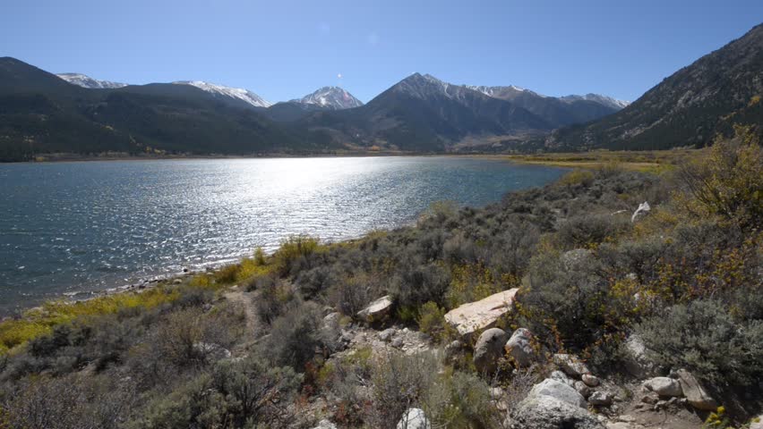 Fall Foliage Twin Lakes Sunny Day - Lake County near Leadville Colorado