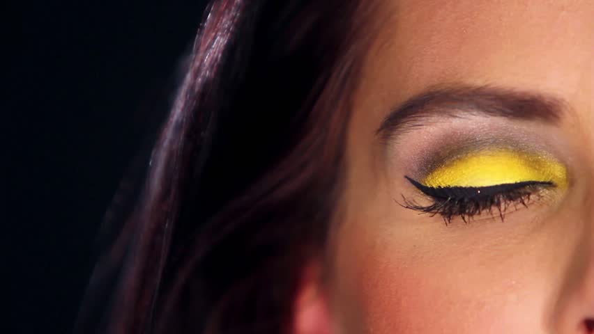 Eyes of sexy woman with outstanding makeup