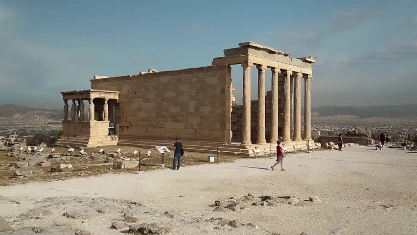 Erechtheion or Erechtheum is an ancient Greek temple in Acropolis of Athens in Greece which was dedicated to both Athena and Poseidon