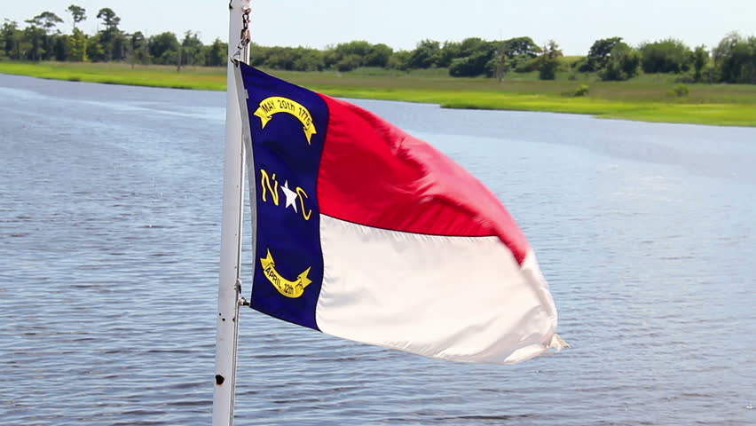 The North Carolina flag.  Three shots!