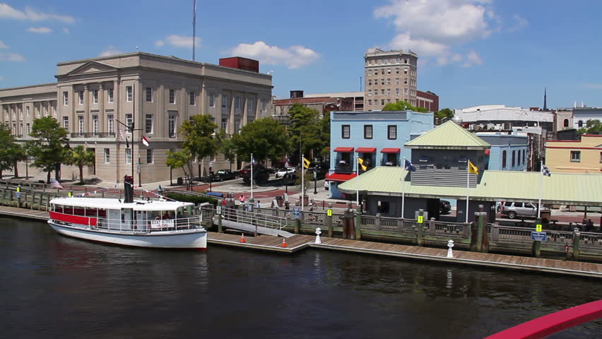 The Federal Building on the Cape Fear Riverwalk in Wilmington, North Carolina.