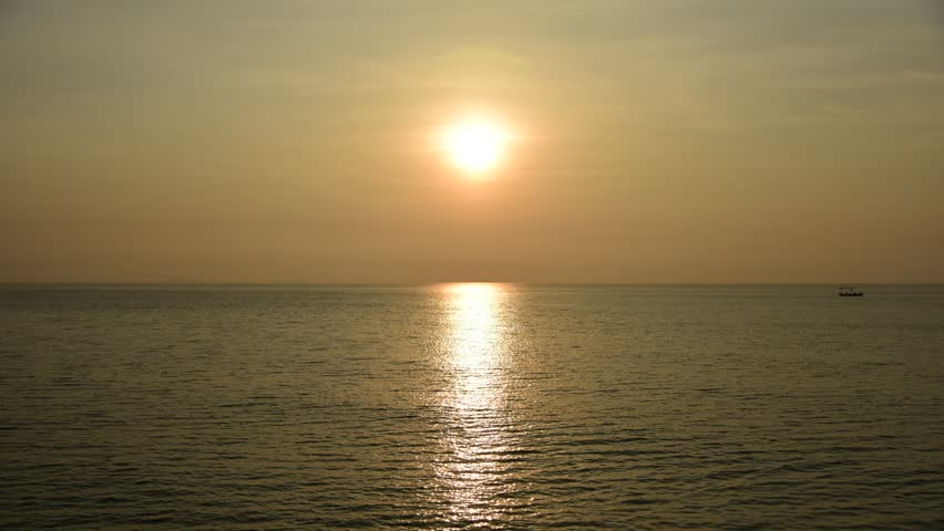 Time lapse of Sunrise at sea, Rayong, Thailand
