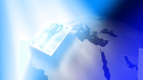 Euros around the world, seamless loop. - Powered by Shutterstock - Get 15% off with code: PIKWIZARD15