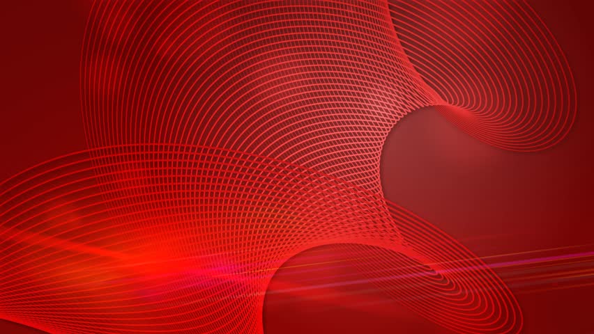 Red Line Waves Abstract Vector Stock Footage Video (100% Royalty-free
