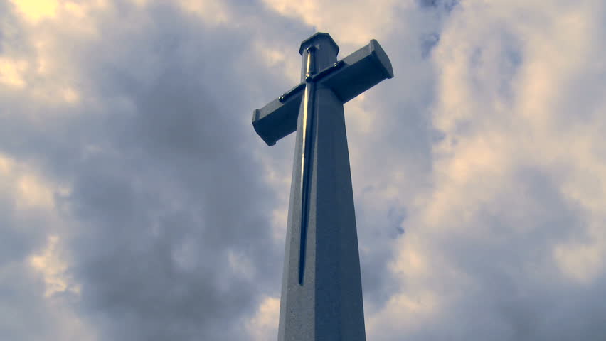 Cross with cloud time-lapse