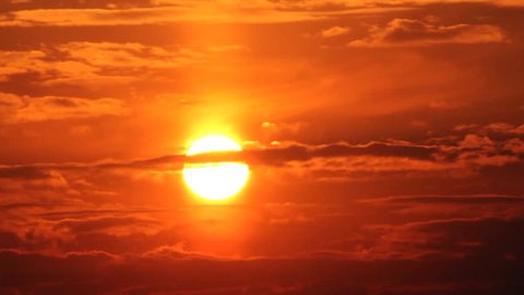 beautiful clear big sun sunrise sunset Stock Footage Video (100% ...