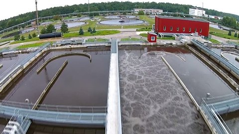 Aerial view of Waste Water Treatment Plant