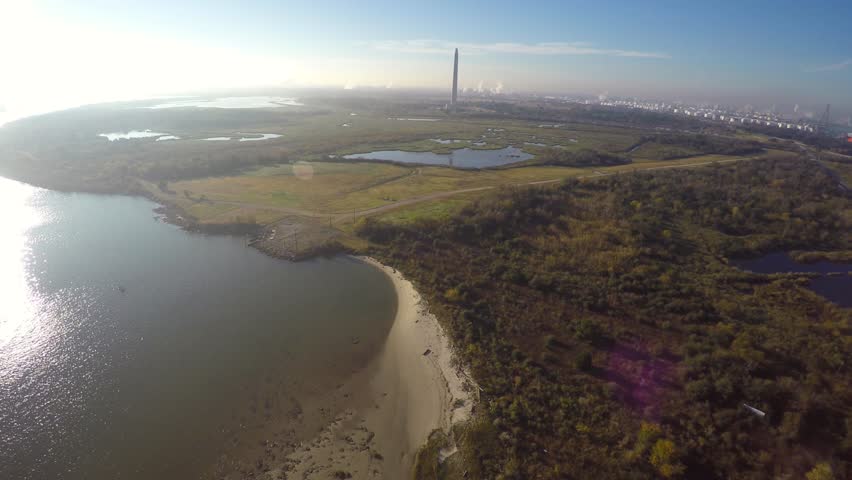 Aerial video San Jacinto Historic Battleground Texas circa 2014