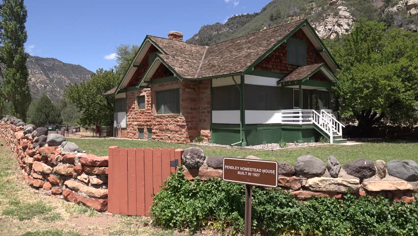 Ultra HD 4K Rocky Mountain with Old Traditional House