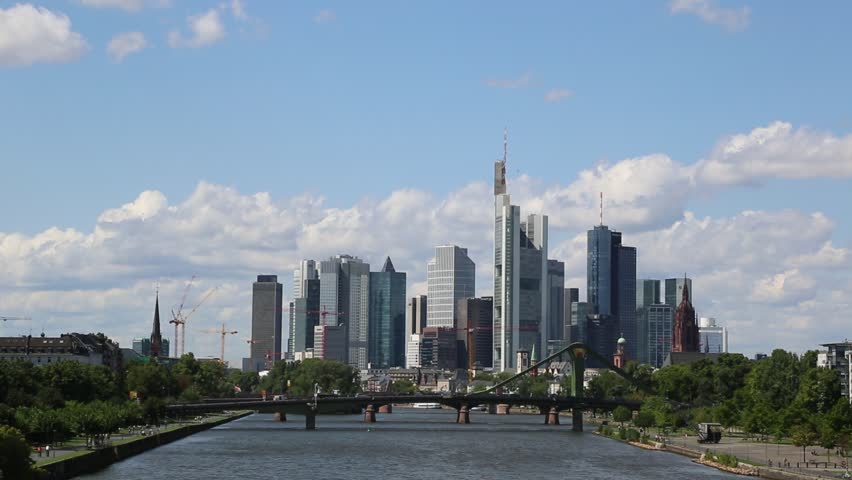 Skyline of Frankfurt, Germany, 