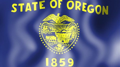 HD Waving flag - Oregon