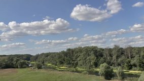 Time lapse clip of river and clouds