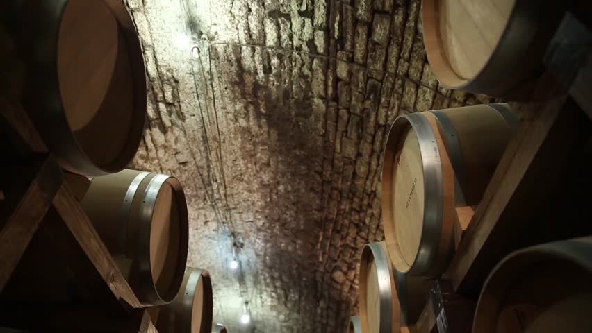 barrels, wine barrel, oak barrel, aged wine Royalty-Free Stock Footage #8226571