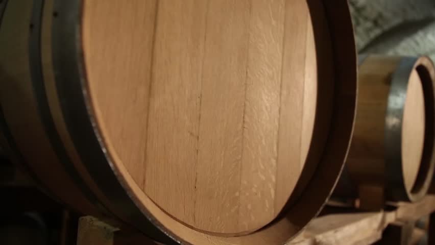 barrels, wine barrel, oak barrel, aged wine Royalty-Free Stock Footage #8226595