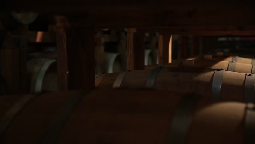 barrels, wine barrel, oak barrel, aged wine Royalty-Free Stock Footage #8226601