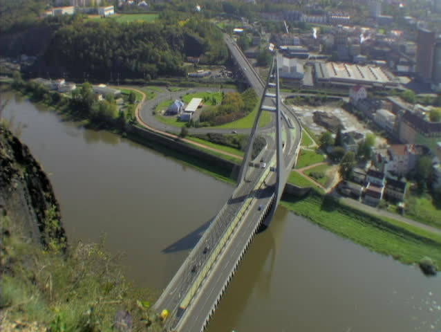 Bridge time lapse with cars passing
