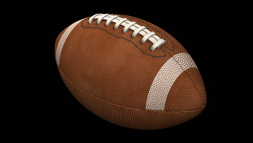 Photorealistic Leather American Football Rotating Stock Footage Video