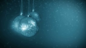 new year background. christmas celebration. Beautiful snowfall abstract. christmas decorations. moving particles. balls and stars spin. back colors - Powered by Shutterstock - Get 15% off with code: PIKWIZARD15