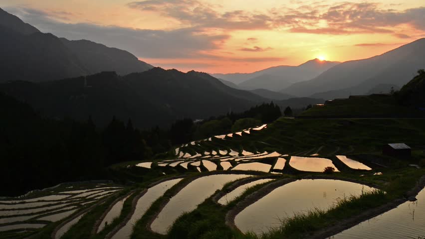 Rice Terraces At Maruyama Senmaida Kumano Stock Footage Video 100 Royalty Free Shutterstock