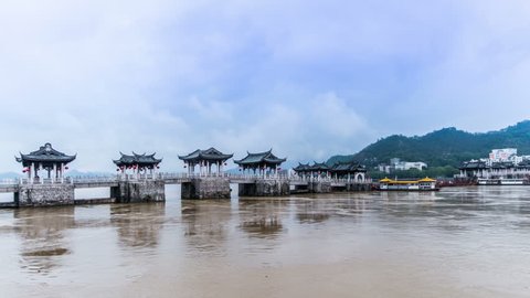Guangji bridge is famous for its mobility in Chaozhou, Guangdong province, China