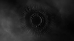 Strange thing in the storm. Black hole, alien construction or giant stone eye. Clip 3. - Powered by Shutterstock - Get 15% off with code: PIKWIZARD15