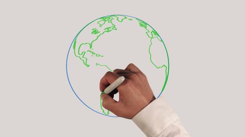 Earth Rotation Whiteboard Animation with Sound