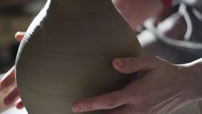 stock video footage potter, ceramist, thrower 4k