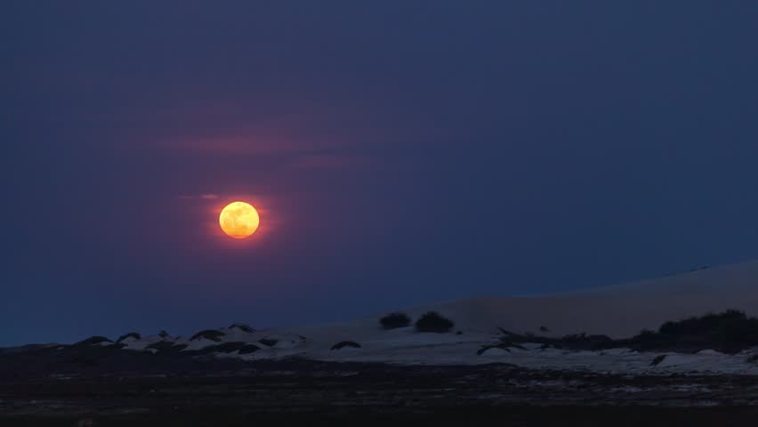 Super Moon Rise Jericoacoara Timelapse