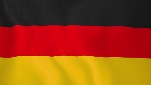 Flag of Germany [loopable] German flag waving in the wind. Seamless loop. Made from ultra high-definition original with detailed fabric texture. Source: CGI rendering.
