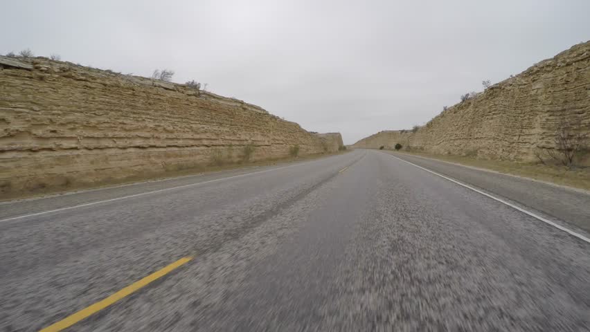 Driving Texas lonely highway