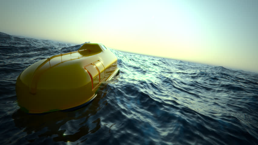 036 Lifeboat Floating In Rough Stock Footage Video 100 Royalty Free Shutterstock