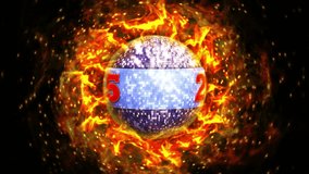 2015 Year and Fiery Disco Dance Background 