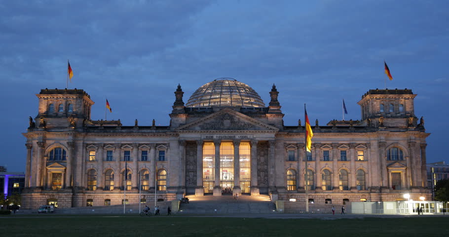 Tourists Visiting Reichstag Bundestag Parliament Stock Footage Video