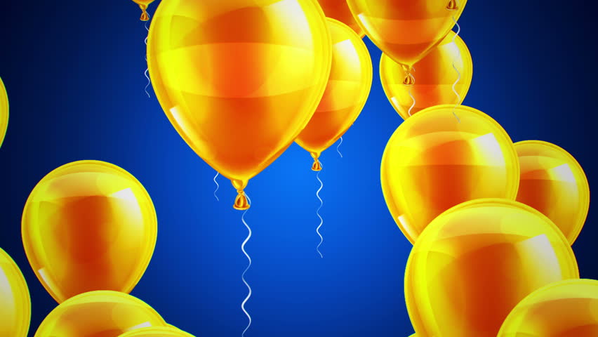 blue and gold balloons